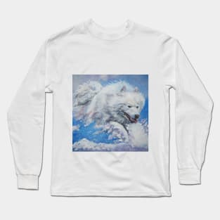 samoyed Fine Art Painting Long Sleeve T-Shirt